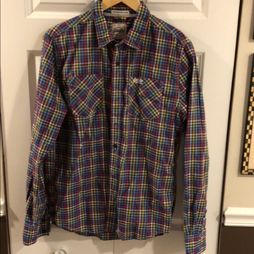SuoerDry button down shirt.